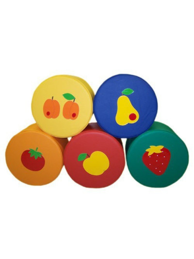 Комплект м'яких пуфів Фрукти